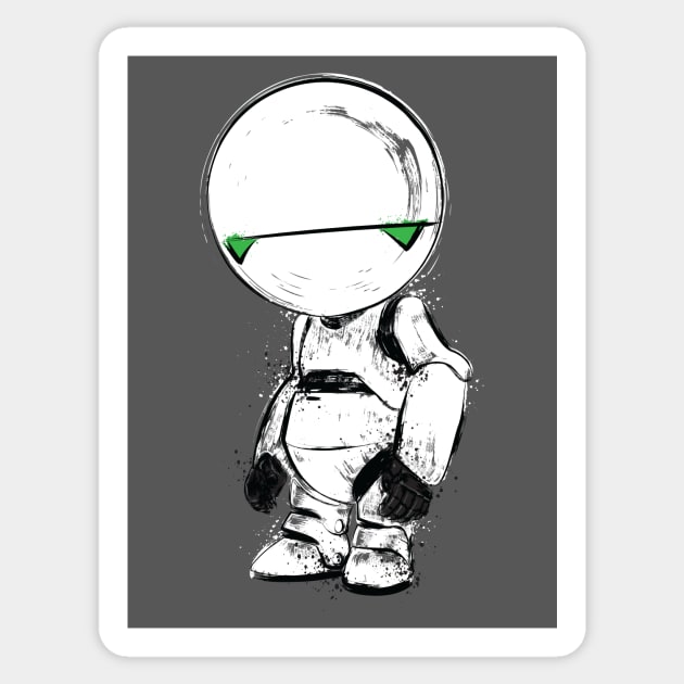 Paranoid Android Sticker by DrMonekers